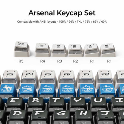 Arsenal - Nuclear Power Shine-through Dye-Sub PBT Full Keycap Set