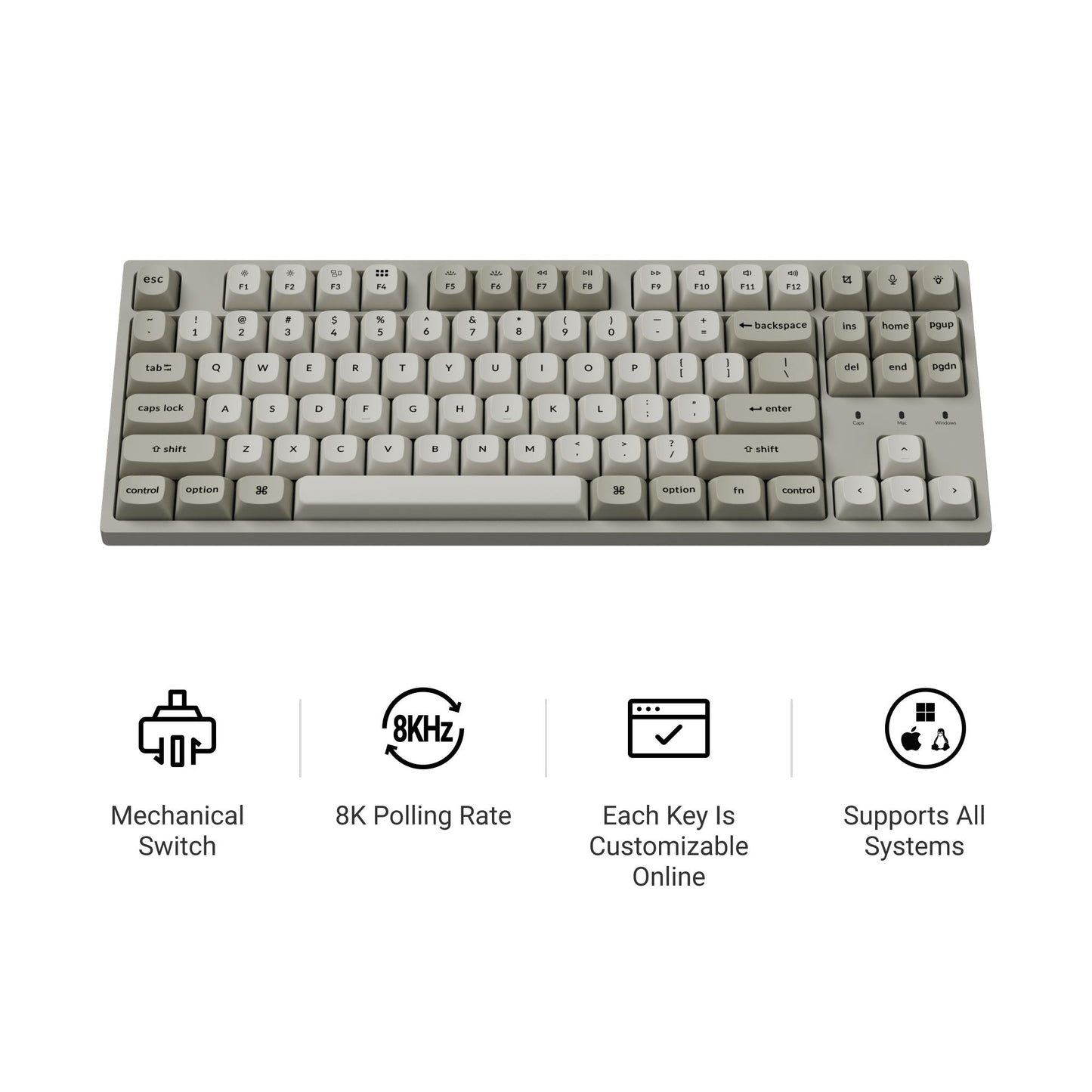 Keychron C1 Pro 8K QMK Wired Custom Mechanical Keyboard