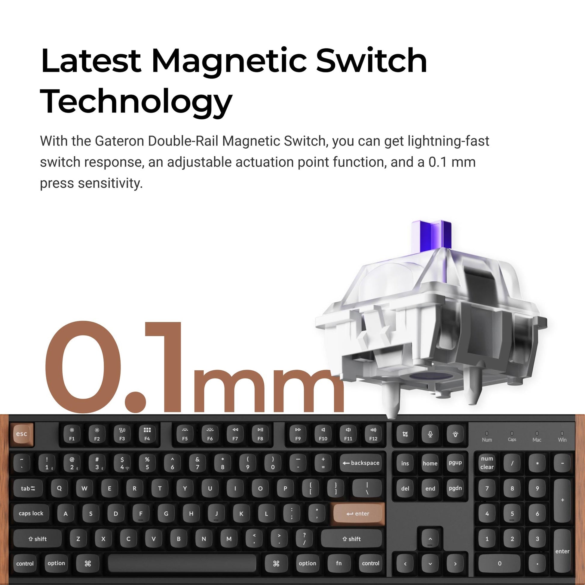 Keychron K10 HE Wireless Magnetic Switch Custom Keyboard