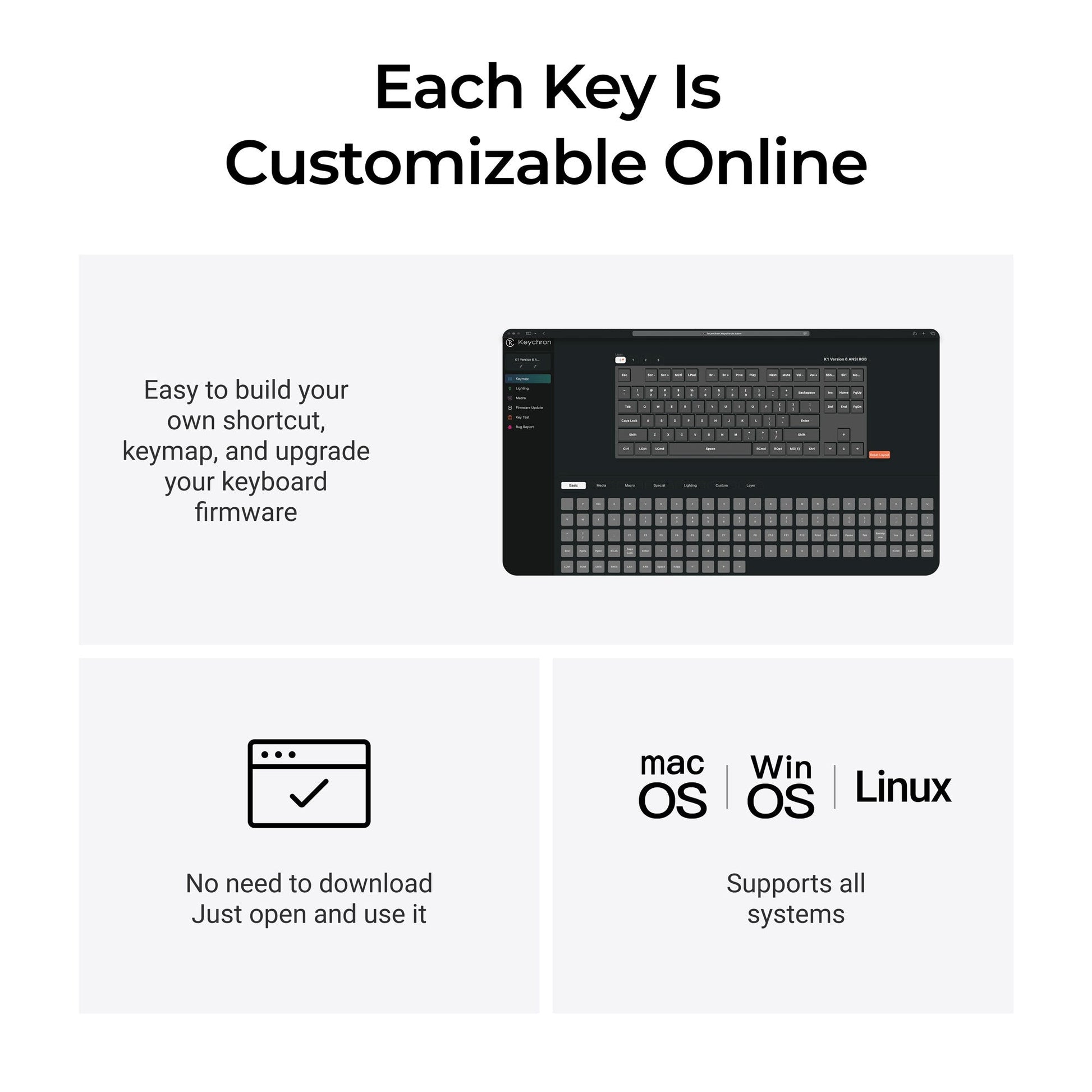 Keychron K1 QMK Wireless Mechanical Keyboard (Version 6)