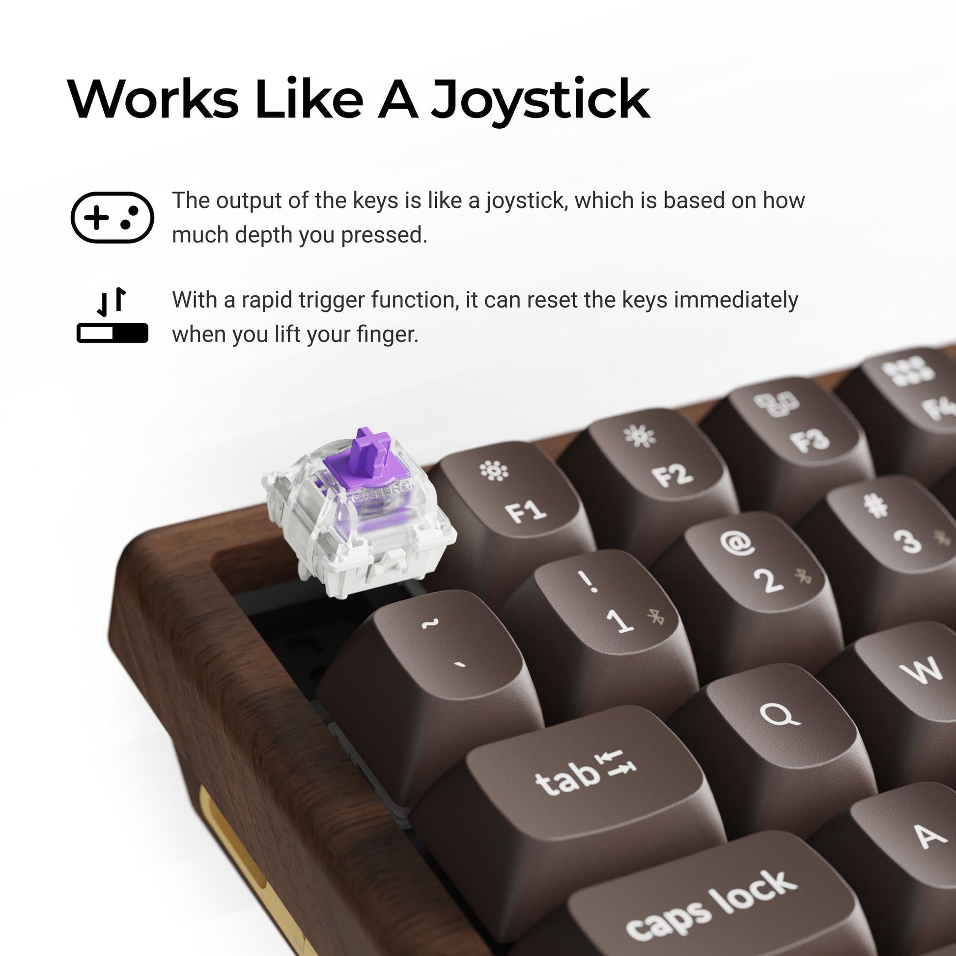 Keychron K2 HE Wireless Magnetic Switch Custom Keyboard - All-Wood Special Edition