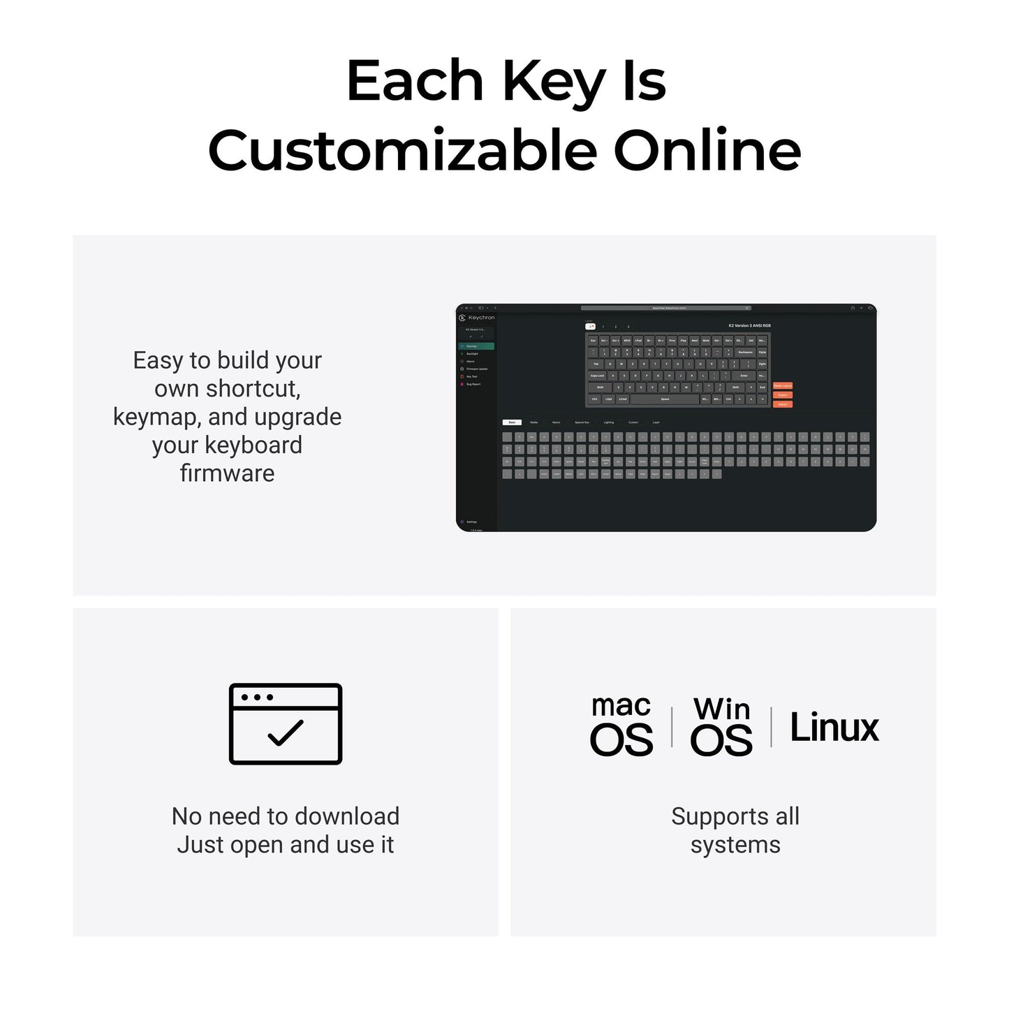 Keychron K2 QMK Wireless Mechanical Keyboard (Version 3)