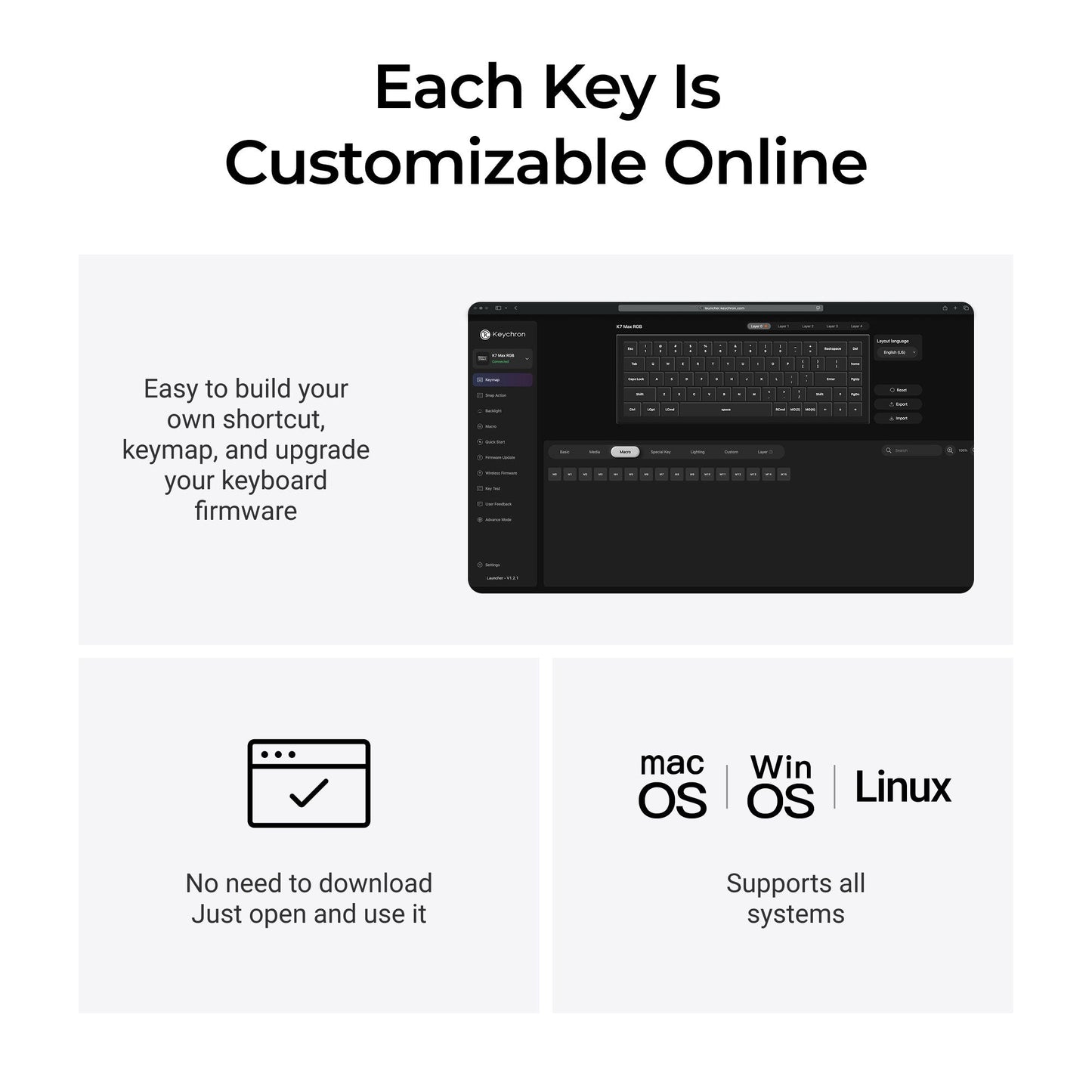 Keychron K7 Max QMK/VIA Wireless Custom Mechanical Keyboard