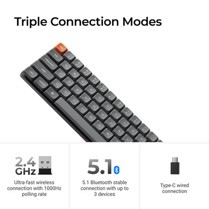 Keychron K7 Max QMK/VIA Wireless Custom Mechanical Keyboard