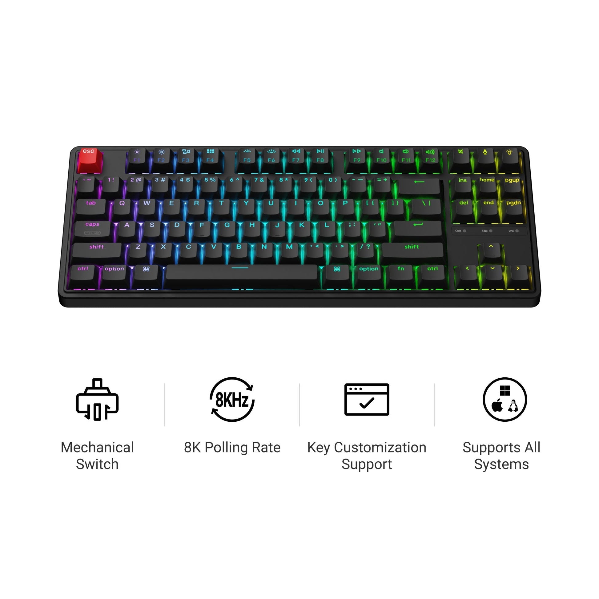 Keychron C3 Pro 8K QMK Wired Custom Mechanical Keyboard