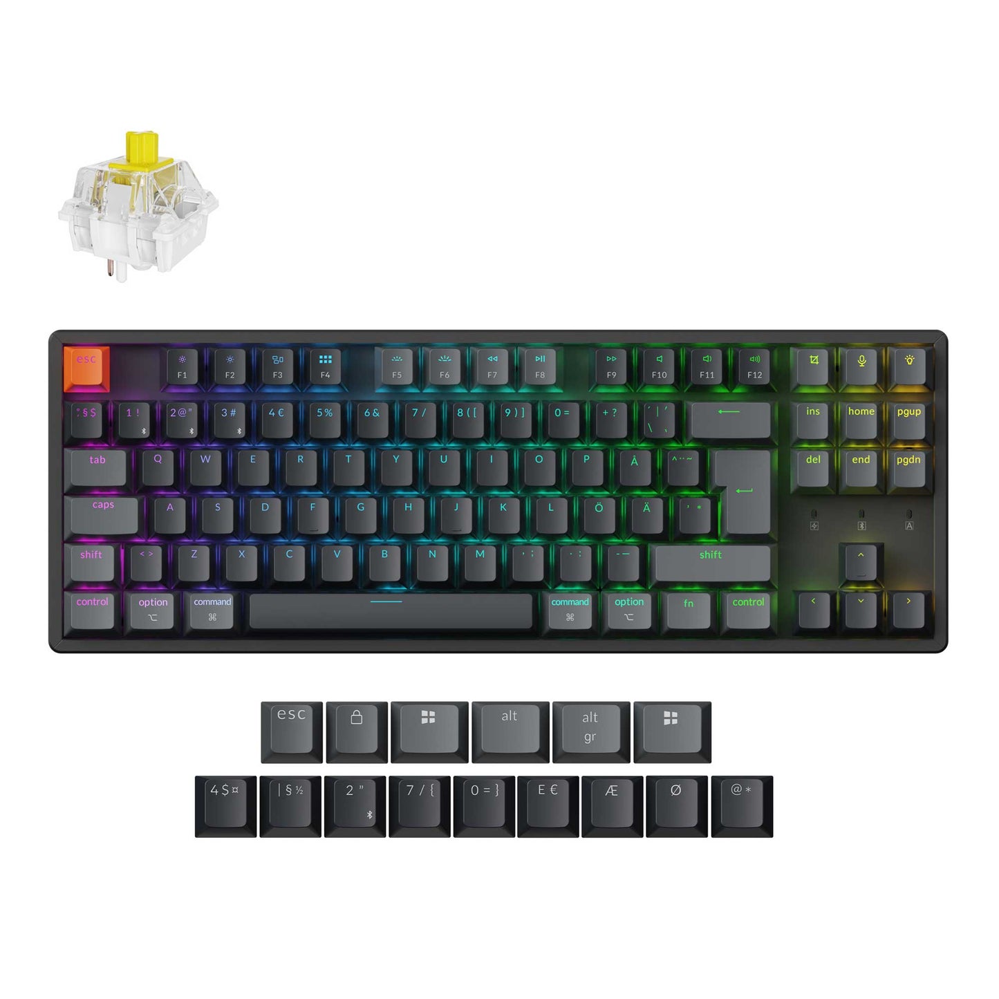 Keychron K8 QMK Wireless Mechanical Keyboard ISO Layout Collection (Version 2)