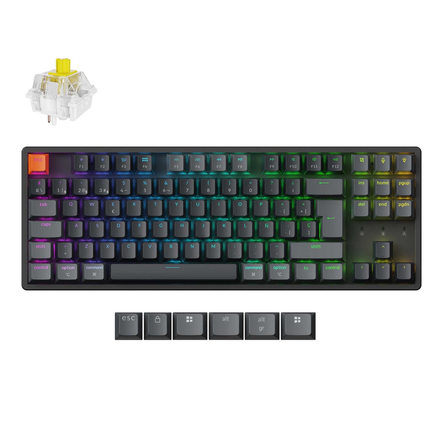 Keychron K8 QMK Wireless Mechanical Keyboard ISO Layout Collection (Version 2)