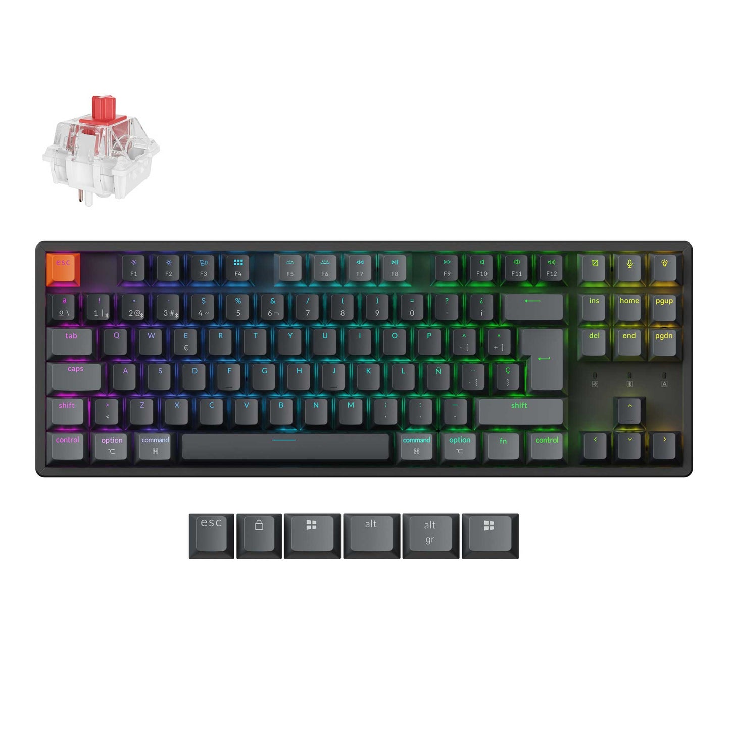 Keychron K8 QMK Wireless Mechanical Keyboard ISO Layout Collection (Version 2)