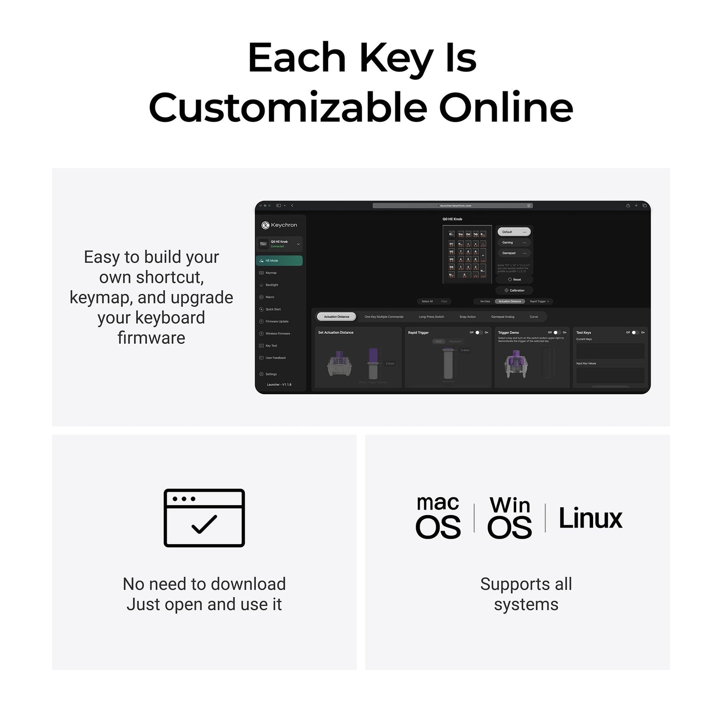 Keychron Q0 HE QMK Wireless Custom Number Pad