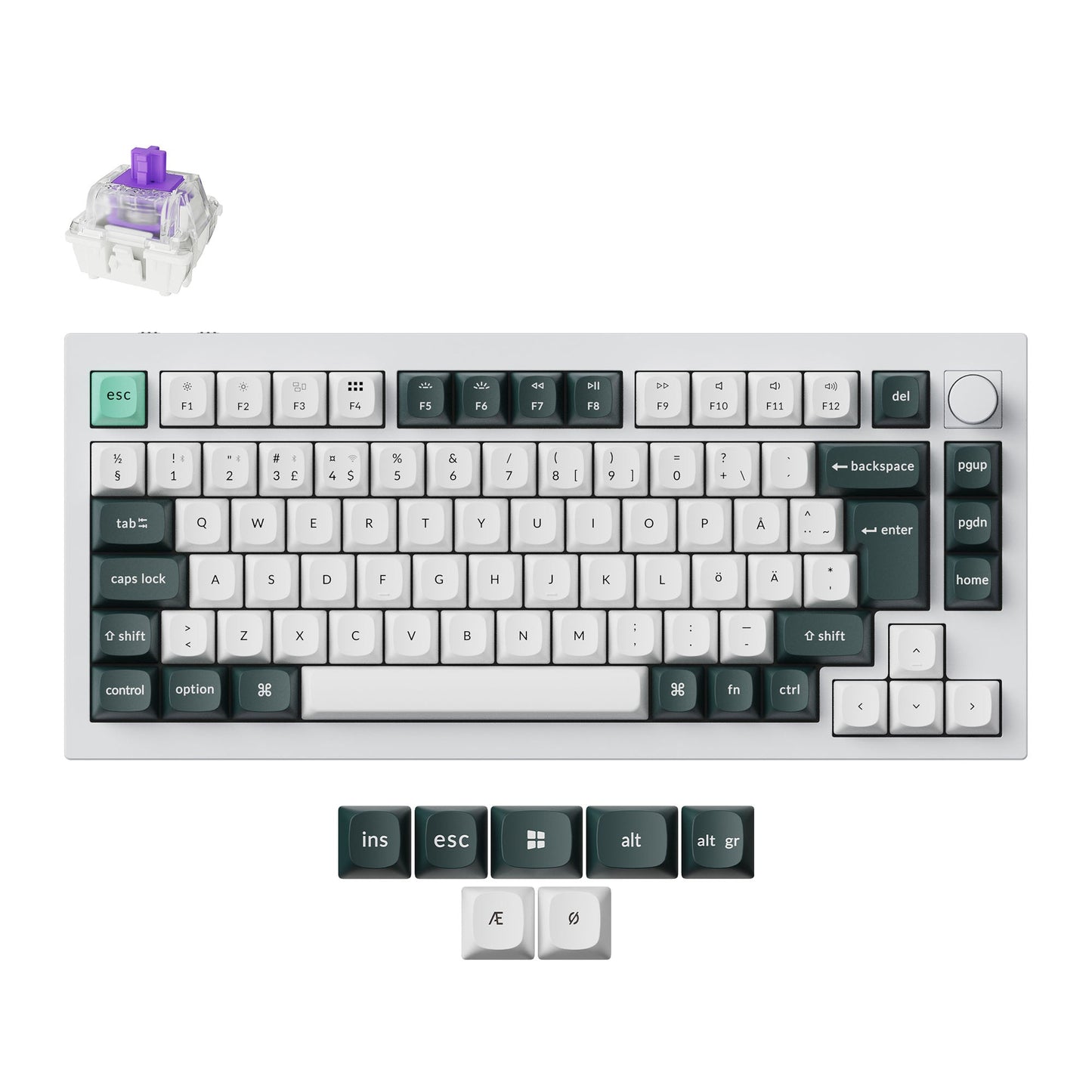 Keychron Q1 HE QMK Wireless Custom Keyboard ISO Layout Collection