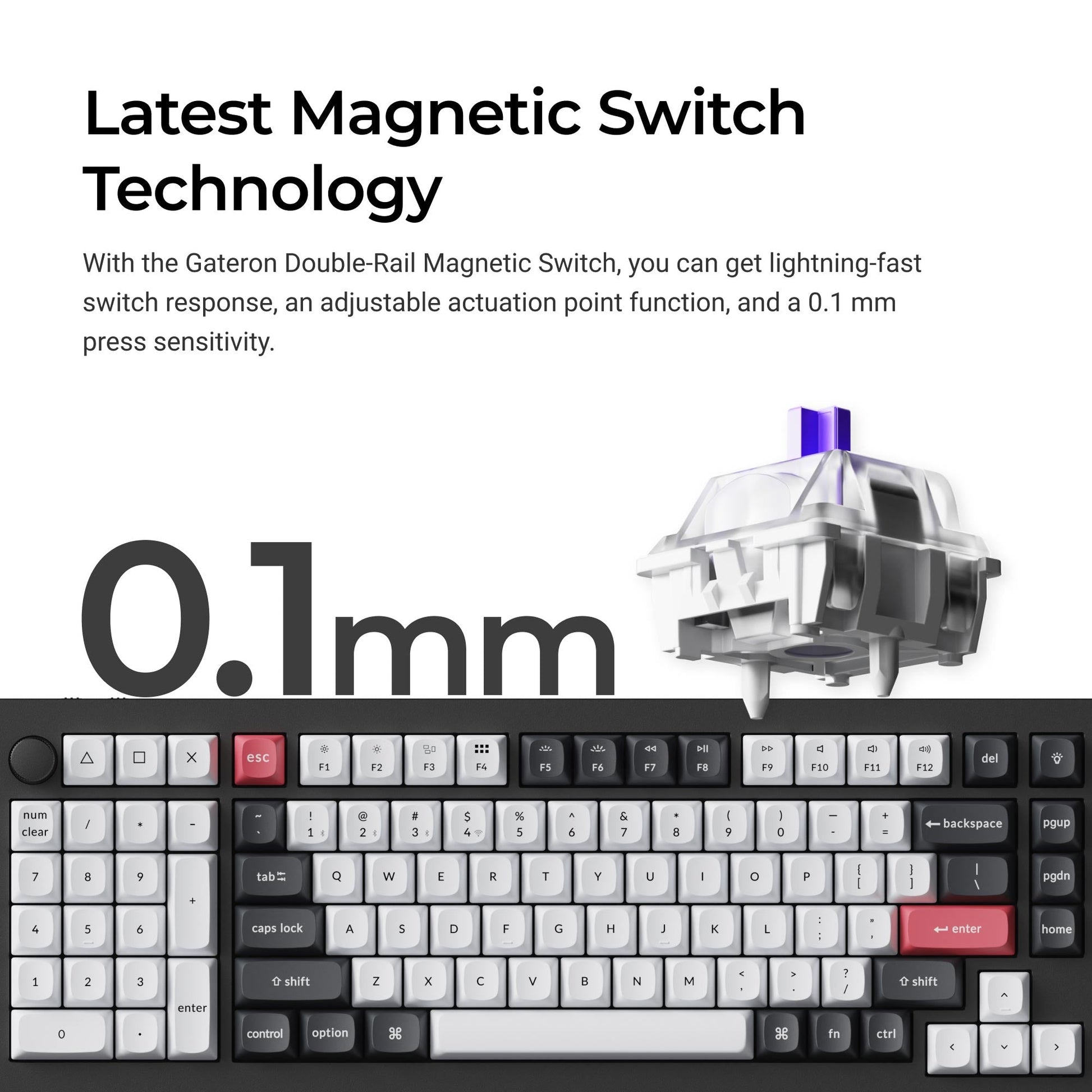 Keychron Q12 HE QMK Wireless Custom Keyboard