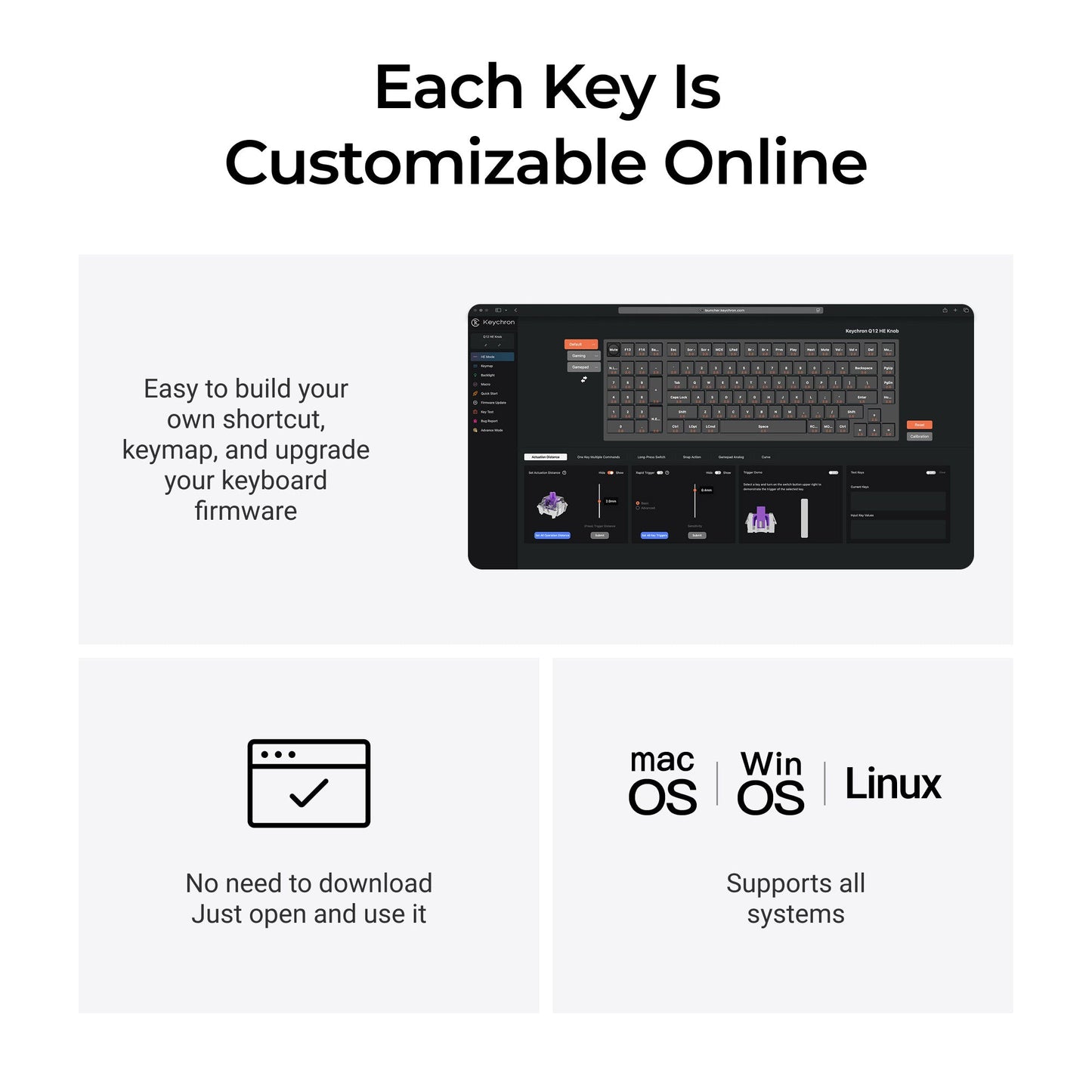 Keychron Q12 HE QMK Wireless Custom Keyboard