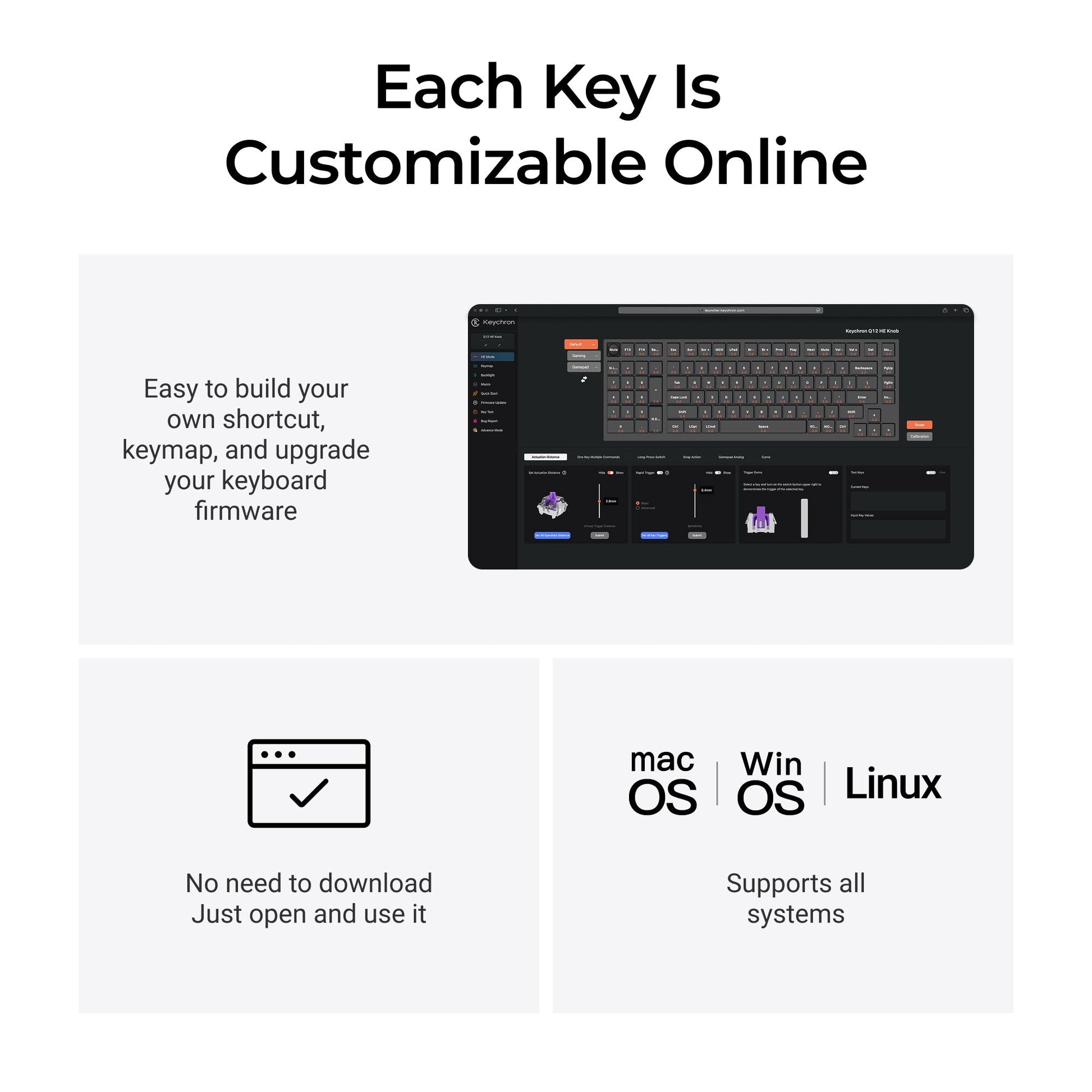Keychron Q12 HE QMK Wireless Custom Keyboard
