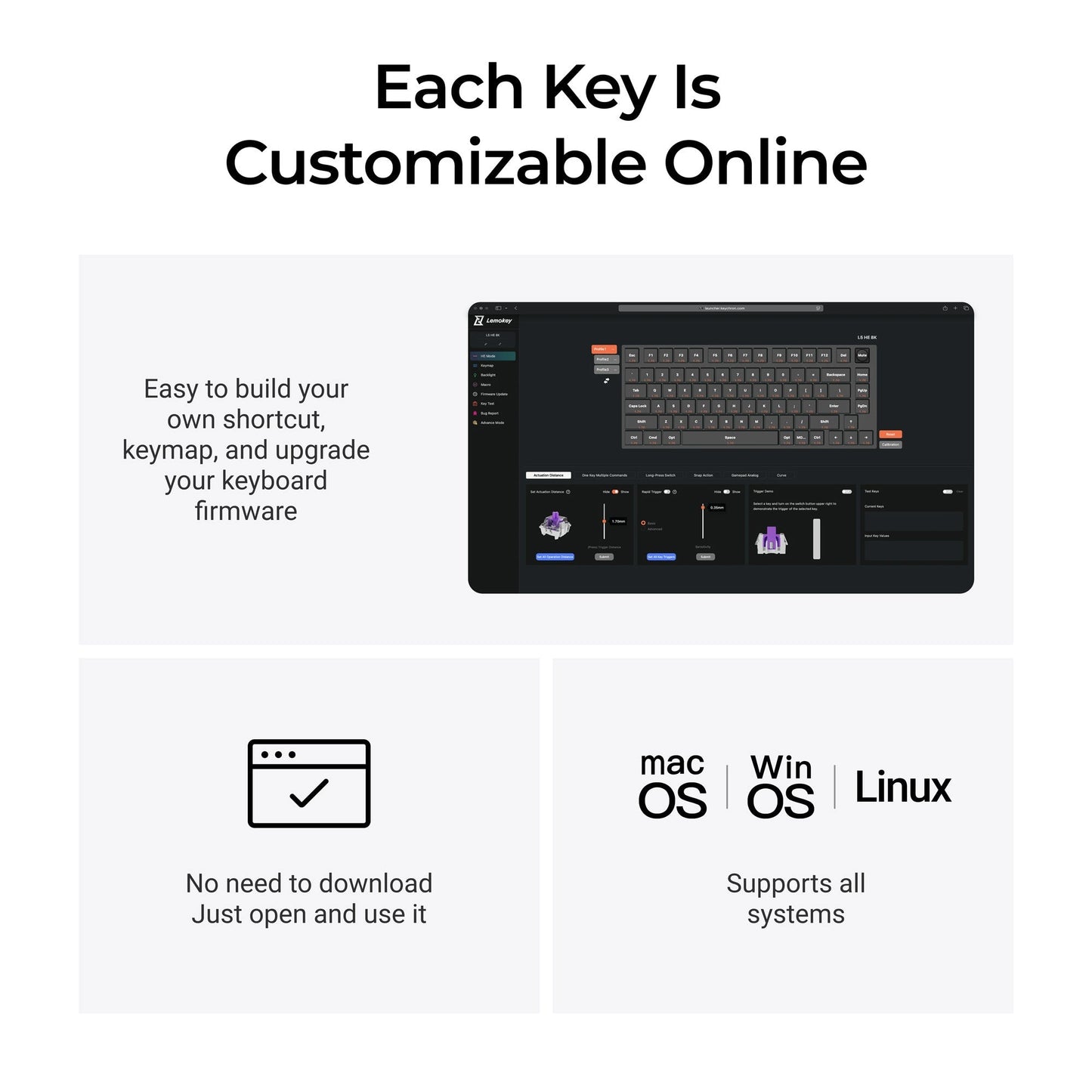 Lemokey L5 HE Magnetic Switch Custom Gaming Keyboard