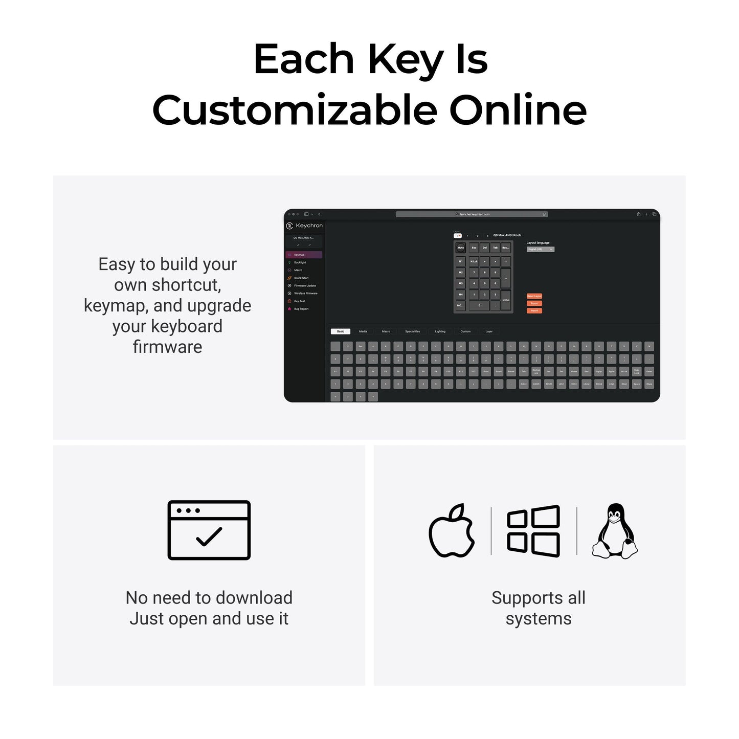 Keychron Q0 Max QMK Wireless Custom Number Pad