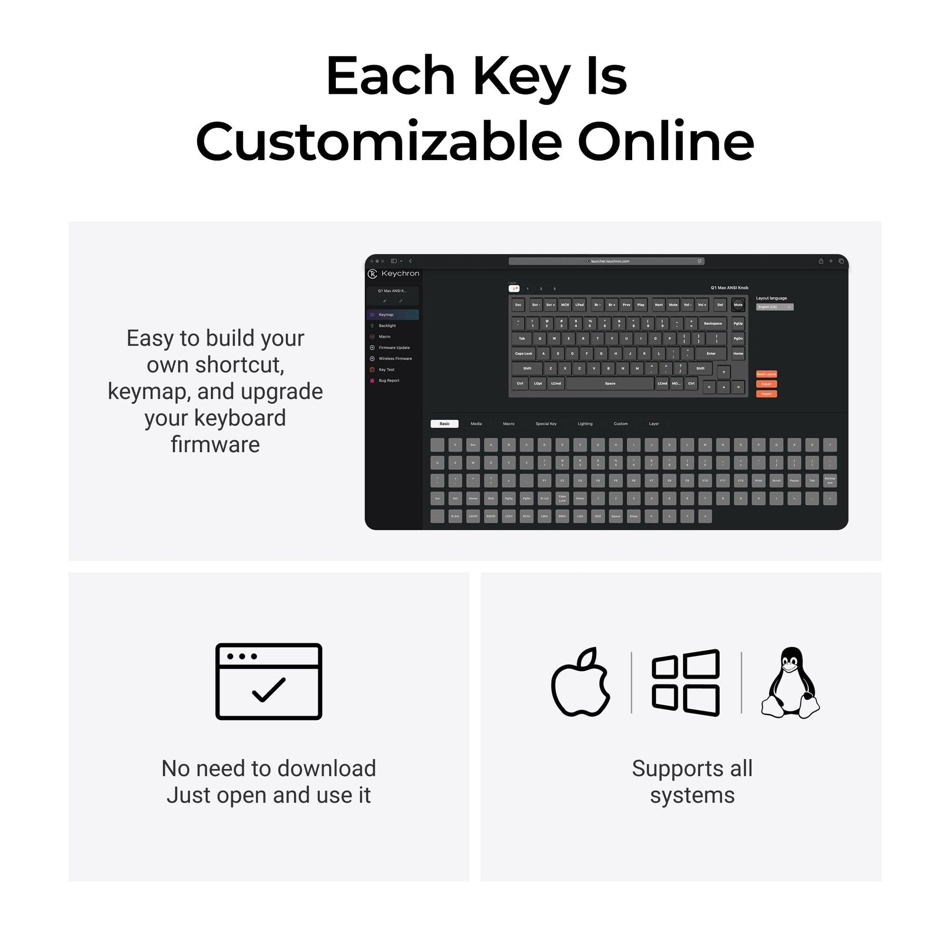 Keychron Q1 Max QMK/VIA Wireless Custom Mechanical Keyboard