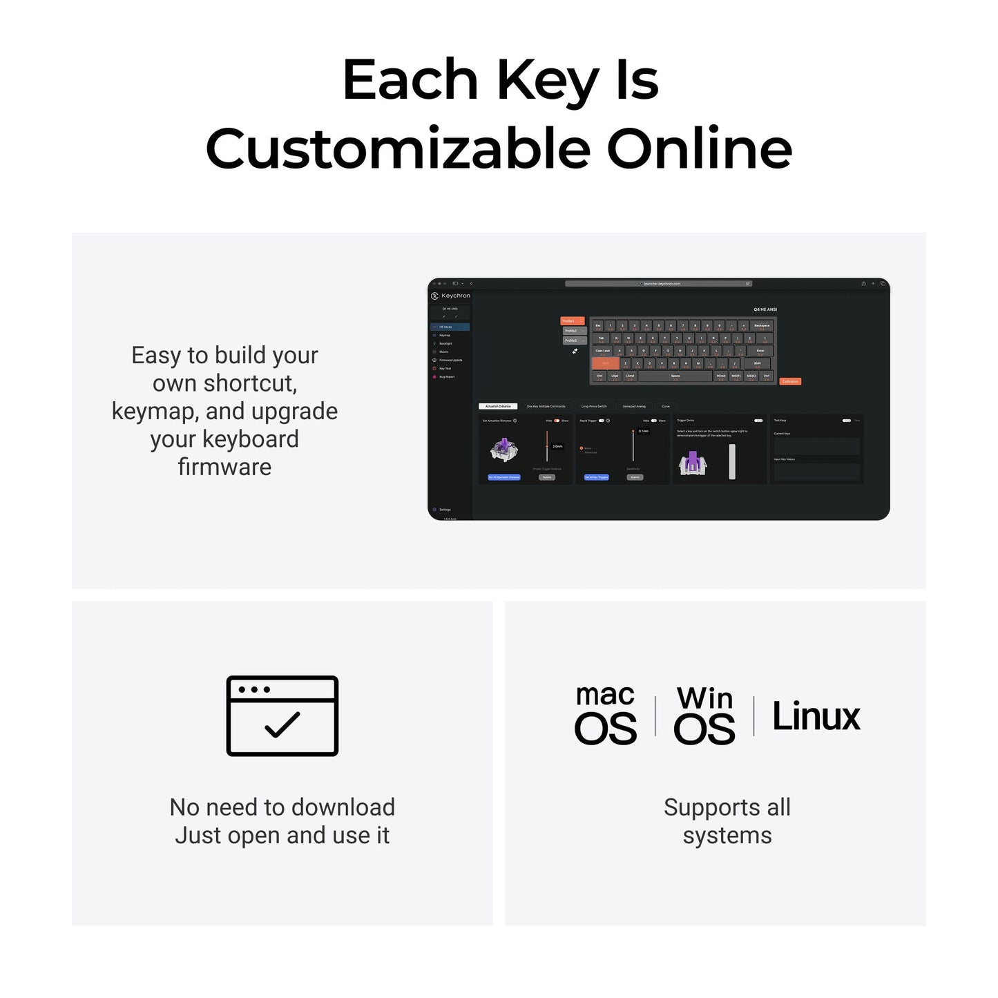 Keychron Q4 HE QMK Wireless Custom Keyboard