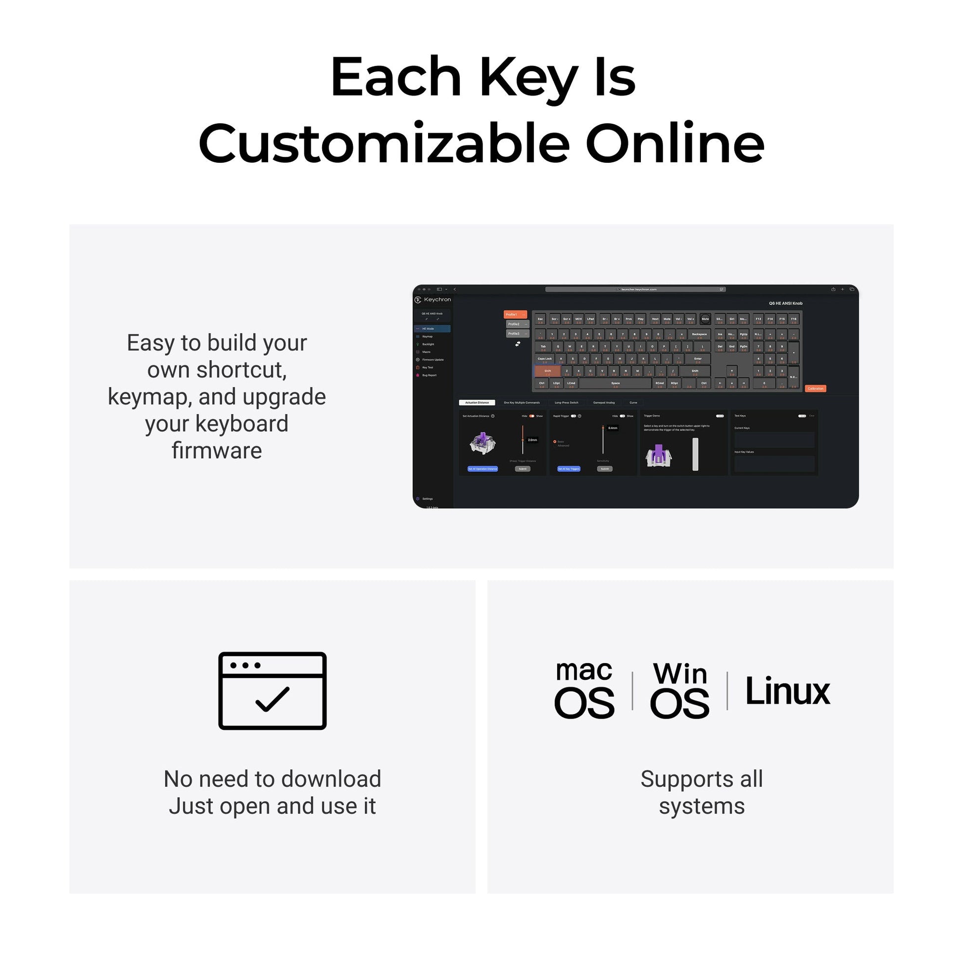 Keychron Q6 HE QMK Wireless Custom Keyboard