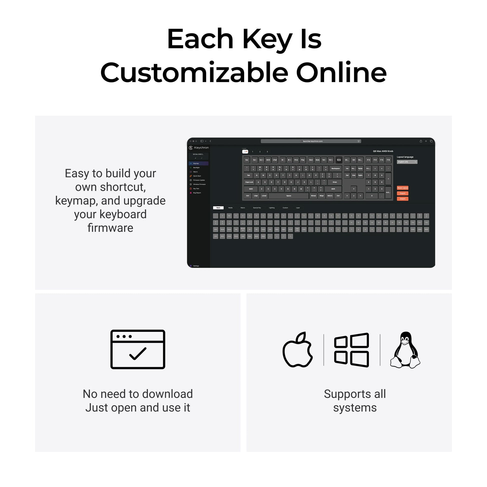 Keychron Q6 Max QMK/VIA Wireless Custom Mechanical Keyboard