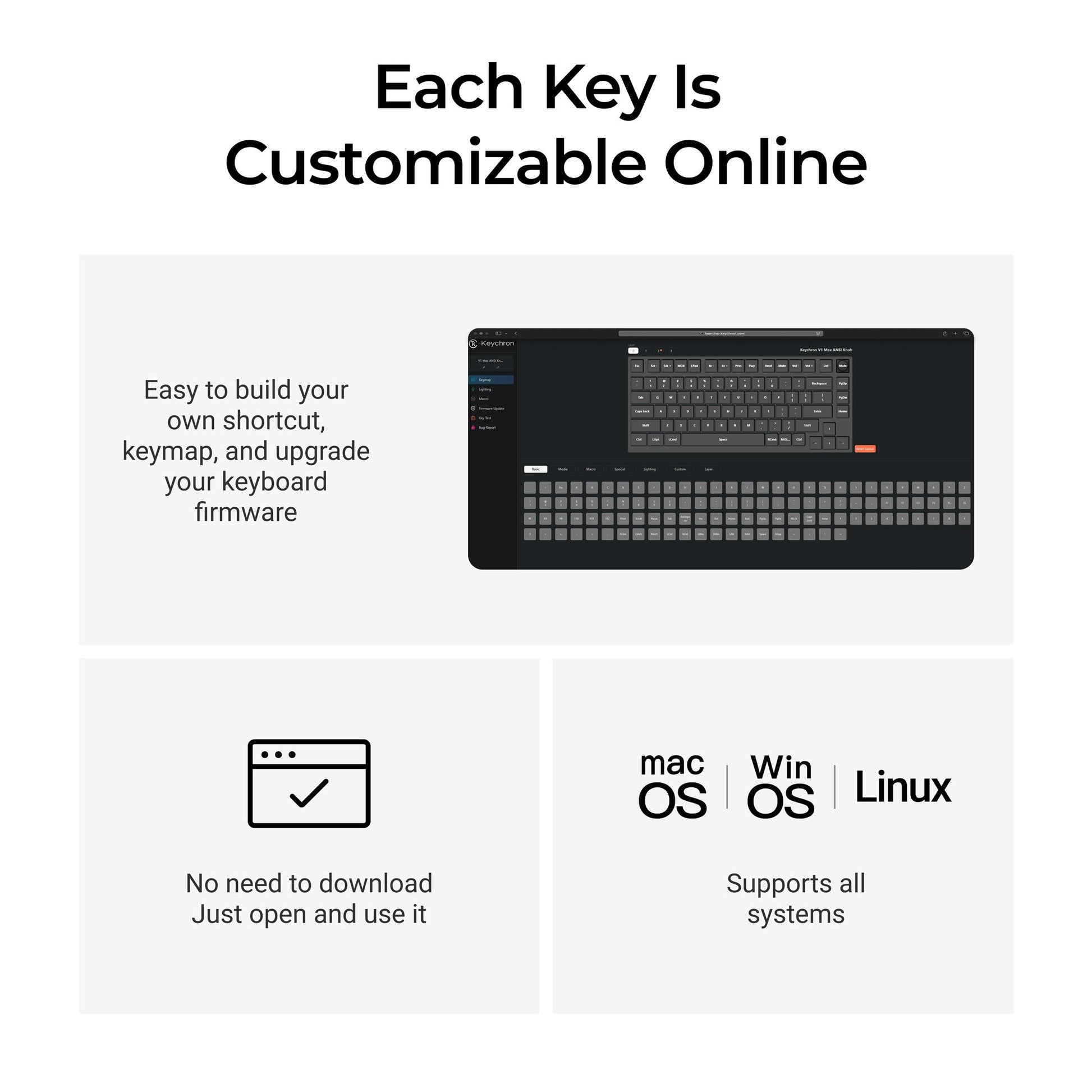 Keychron V1 Max QMK/VIA Wireless Custom Mechanical Keyboard