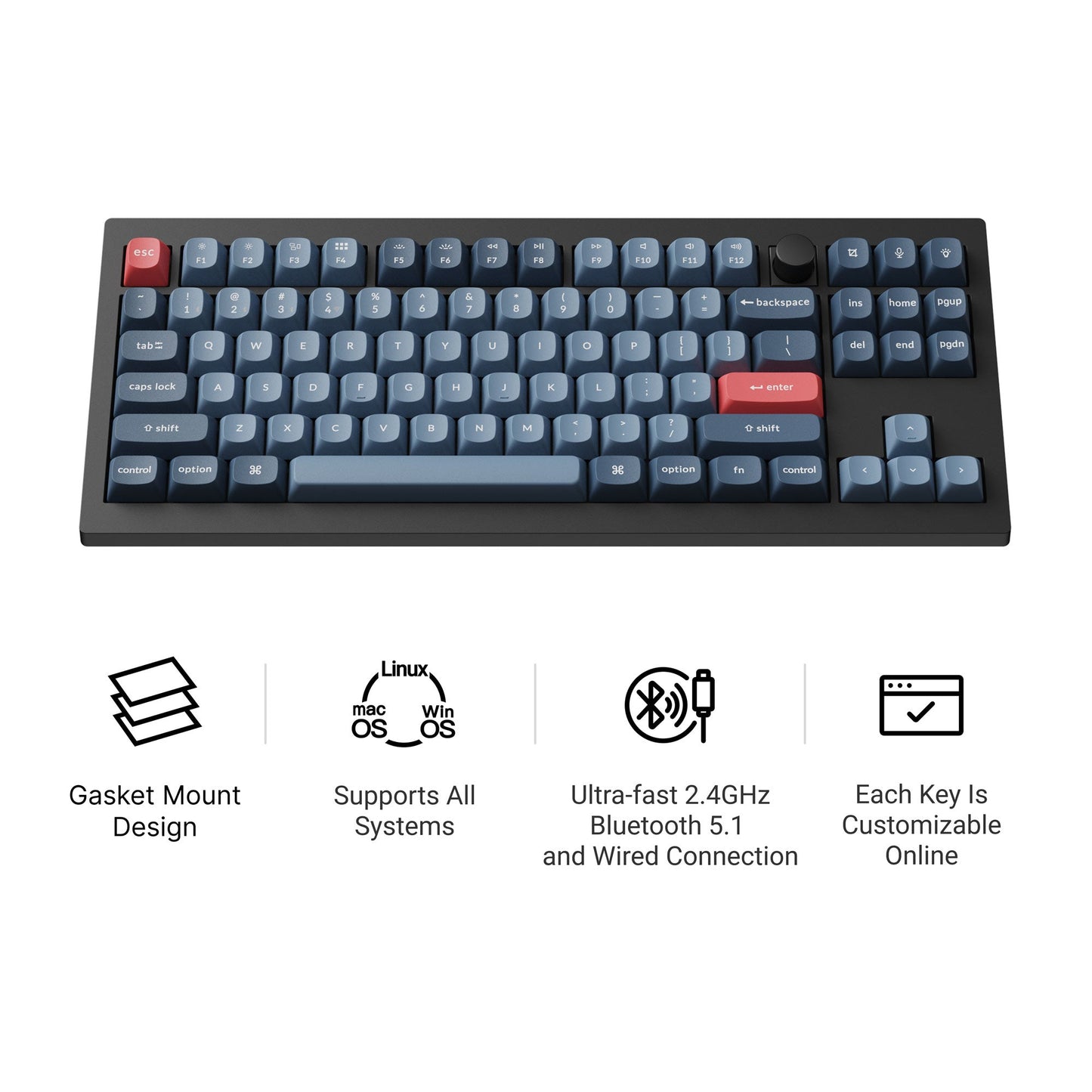 Keychron V3 Max QMK/VIA Wireless Custom Mechanical Keyboard
