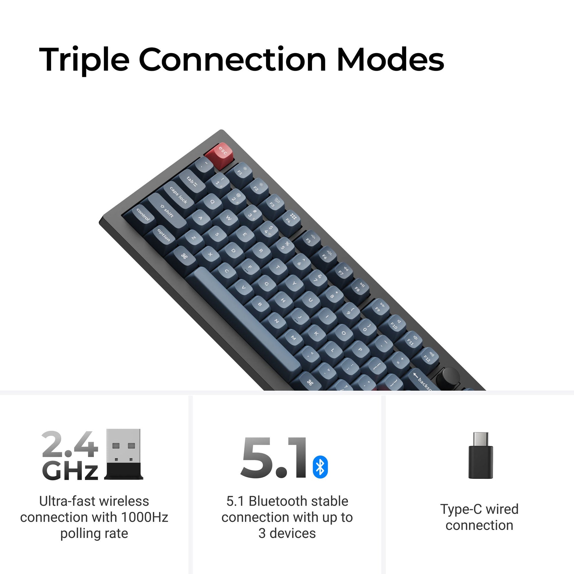 Keychron V3 Max QMK/VIA Wireless Custom Mechanical Keyboard