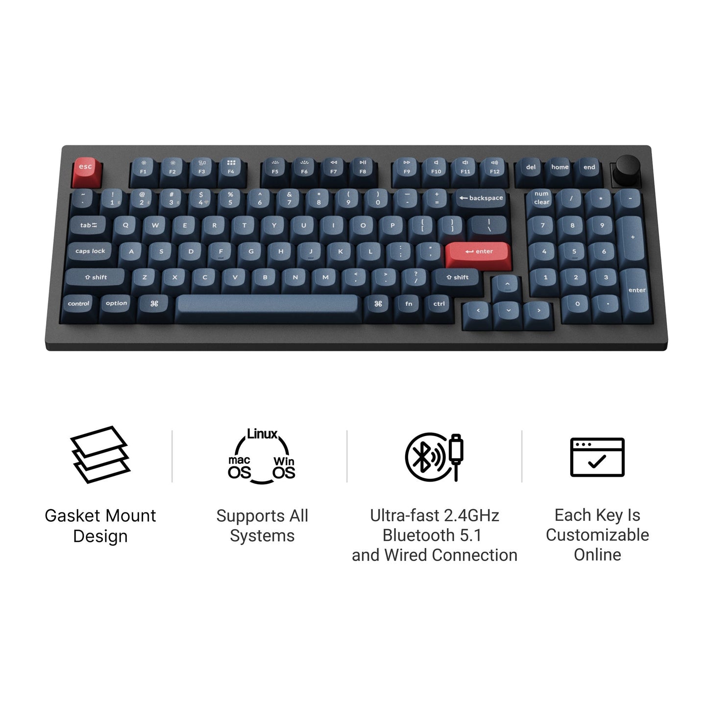 Keychron V5 Max QMK/VIA Wireless Custom Mechanical Keyboard