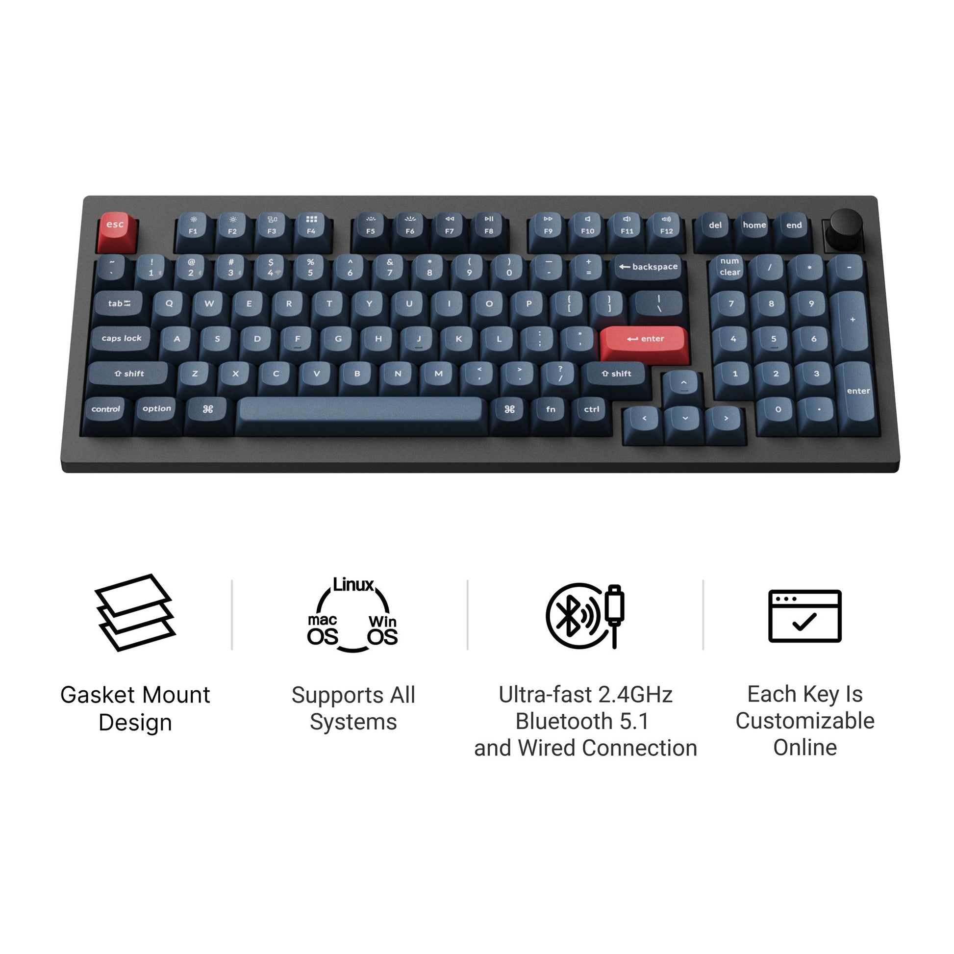 Keychron V5 Max QMK/VIA Wireless Custom Mechanical Keyboard