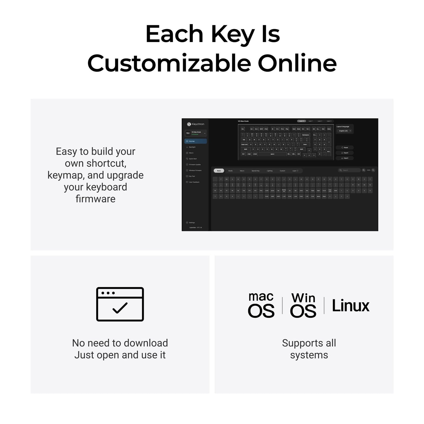 Keychron V5 Max QMK/VIA Wireless Custom Mechanical Keyboard