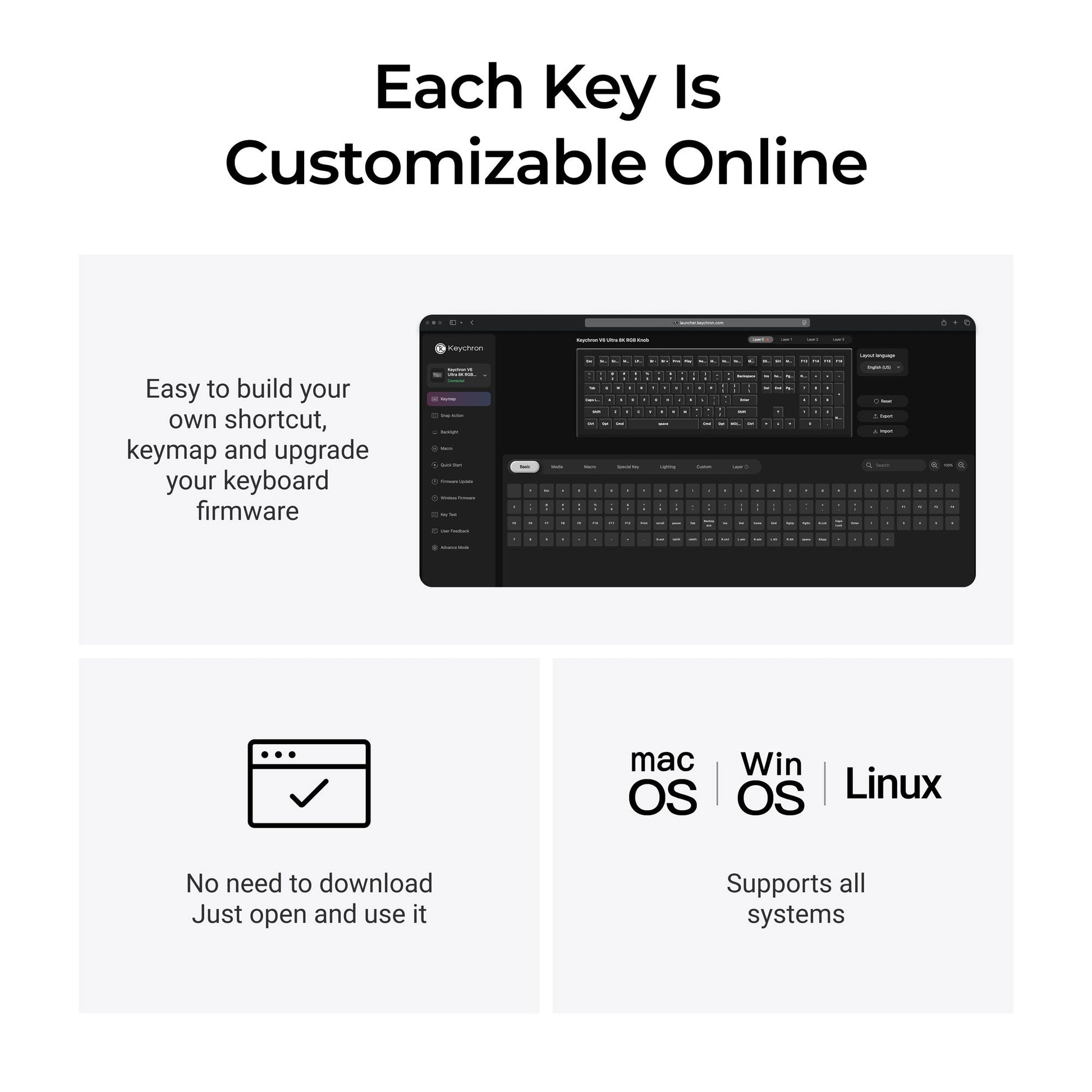 Keychron V6 Ultra 8K Wireless Custom Mechanical Keyboard