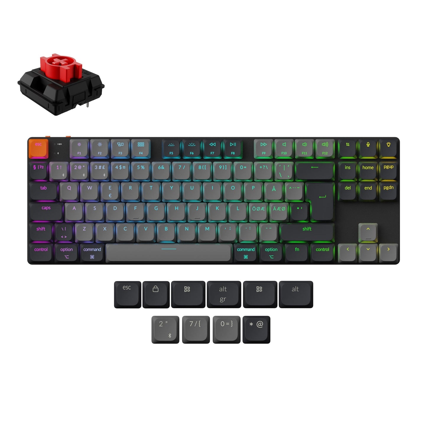 Keychron K1 QMK Wireless Mechanical Keyboard (ISO Layout) - Version 6