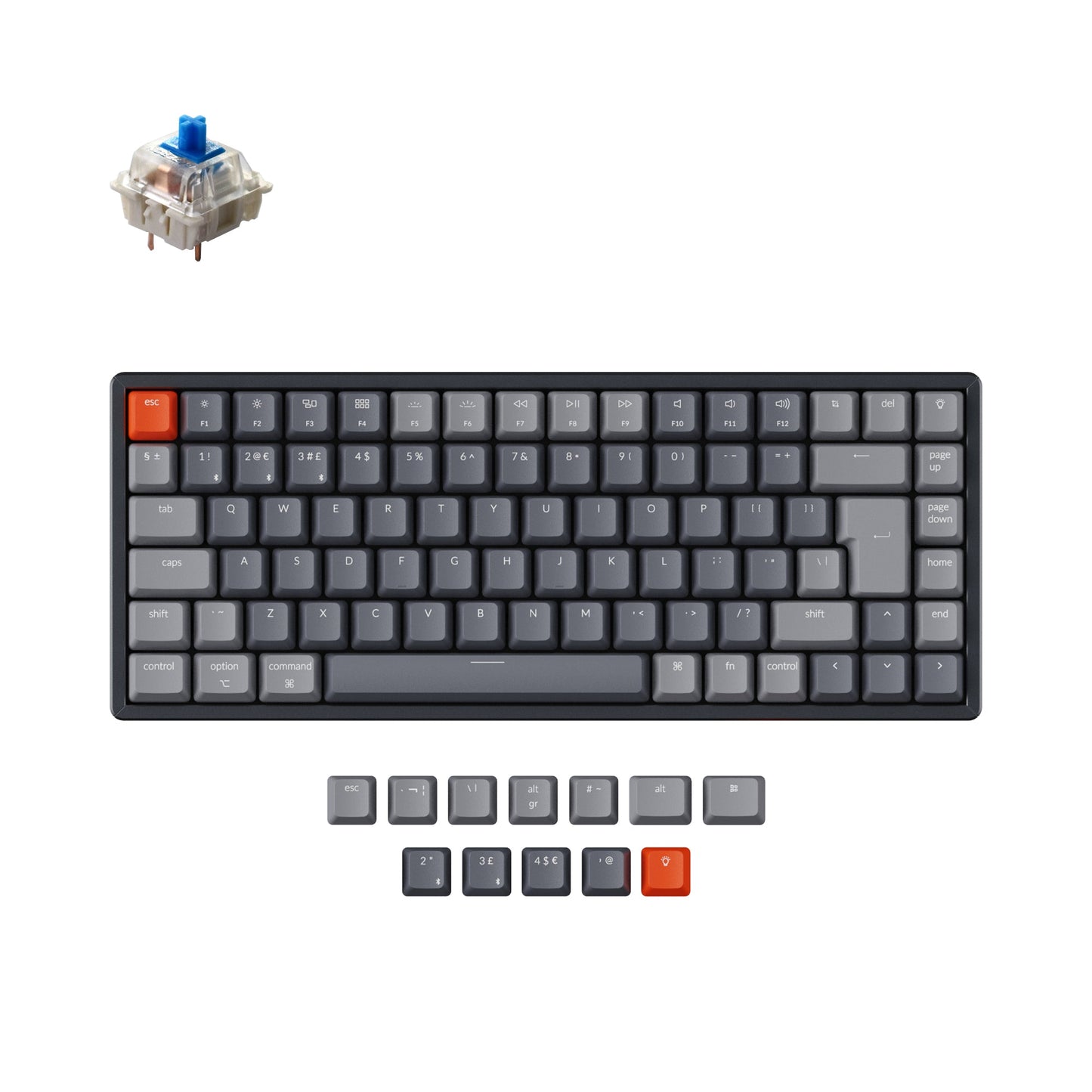Keychron K2 Wireless Mechanical Keyboard (UK ISO Layout) - Version 2