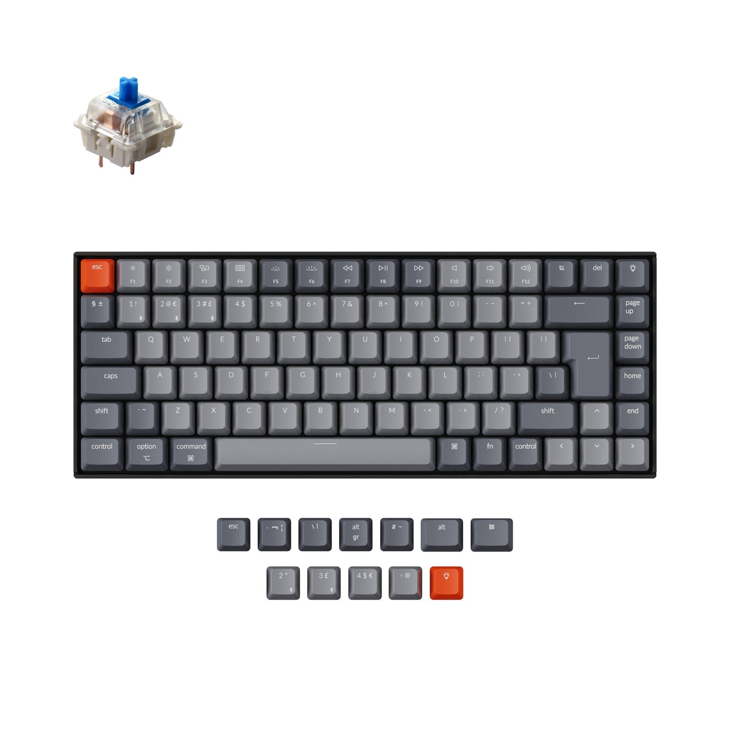 Keychron K2 Wireless Mechanical Keyboard (UK ISO Layout) - Version 2